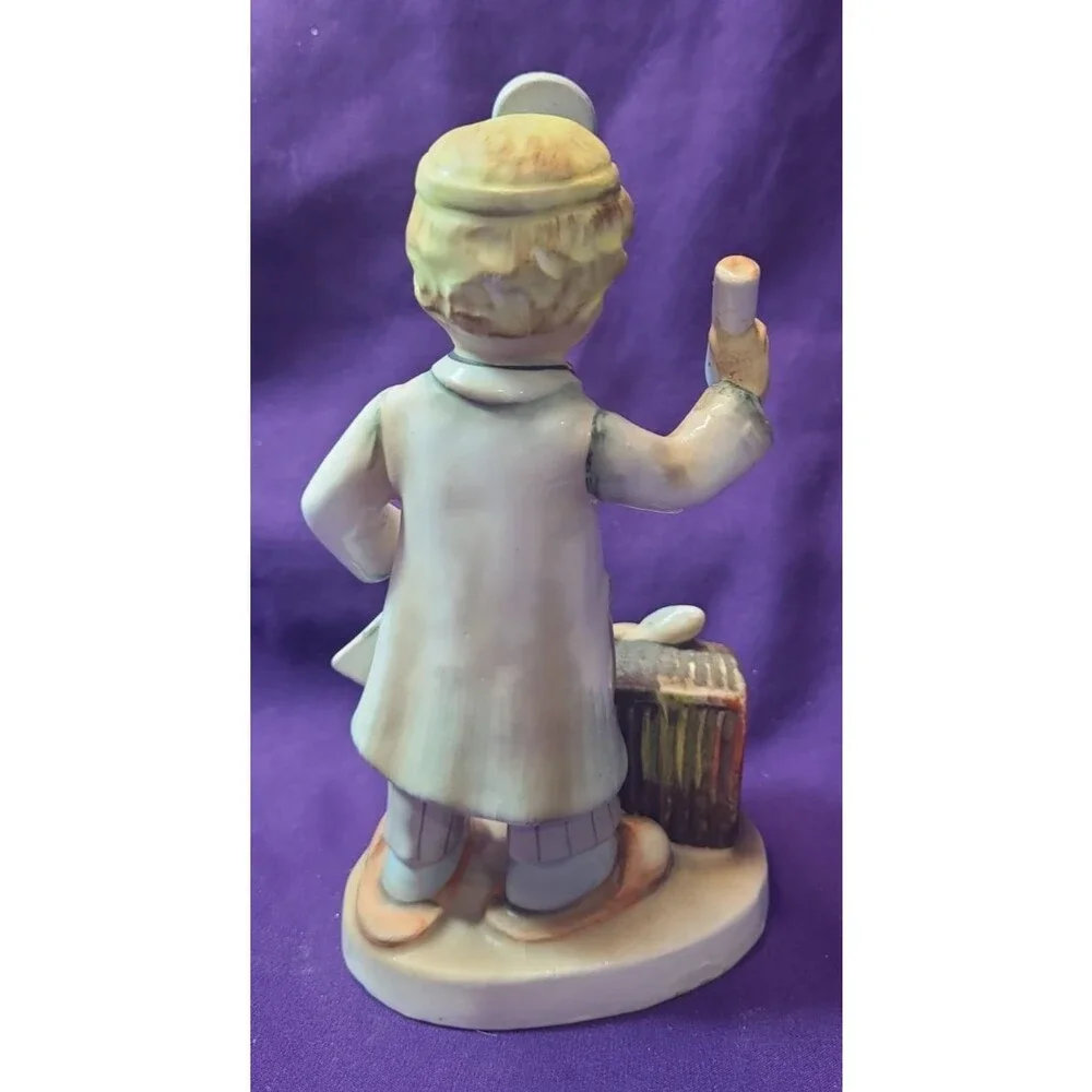 Mid Century Lefton Little Doctor Figurine Boy Dog Medical Theme